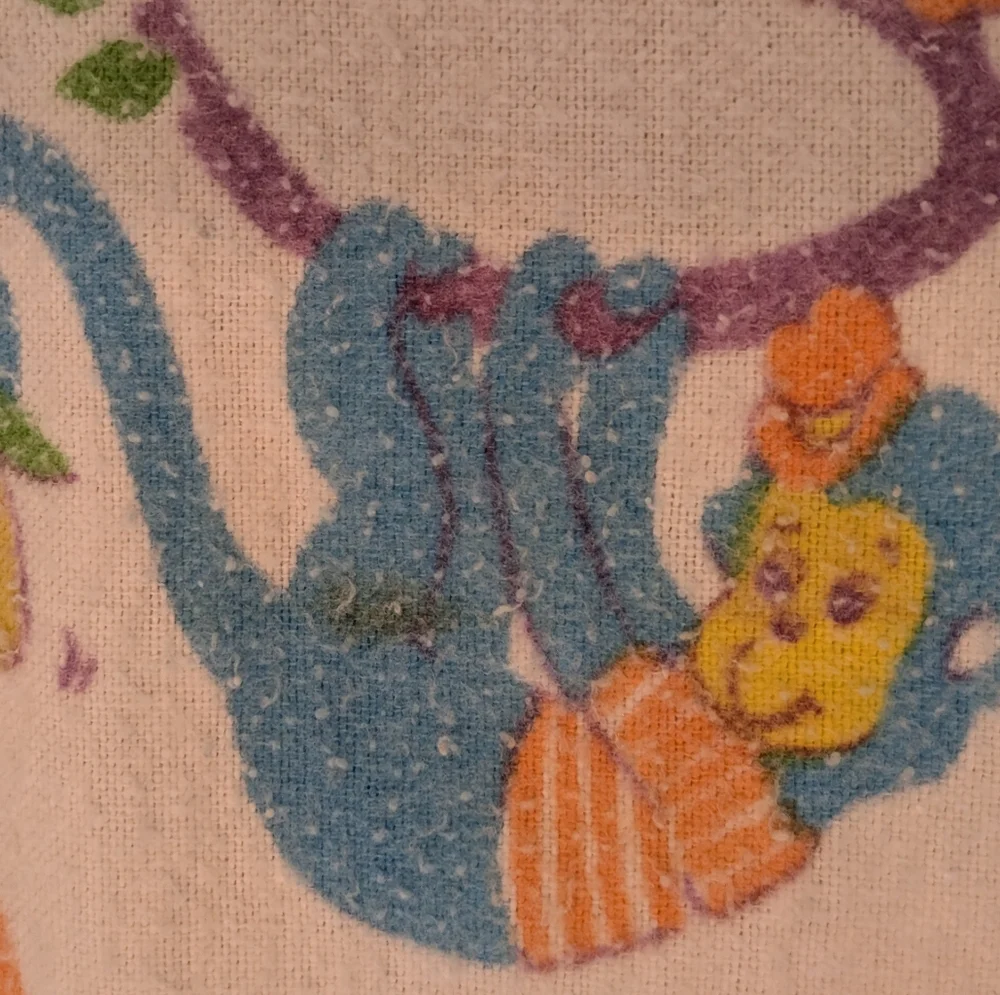 Vintage Colorful Monkey Baby Receiving Blanket Swaddle 39 X 26 Blue Orange Green